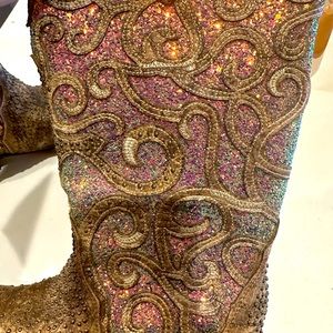 Corral Women’s Cognac Glitter Inlay Western Boot